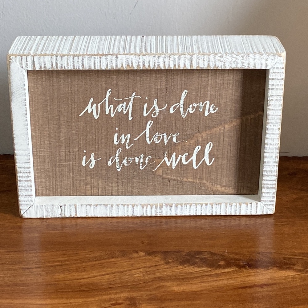 NWOT Three Girls And A Wish Van Gogh Quote Farmhouse Box Sign 7.5x5